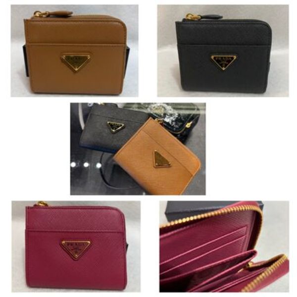 PRADA♪♪人気SAFFIANO三角ロゴ☆薄型L字ジップ財布☆1ML036
