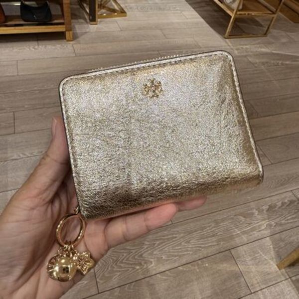 Tory Burch Emerson Metallic Mini Wallet 177012 金運上昇Gold