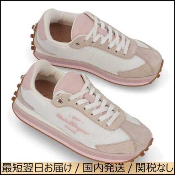 FERRAGAMO スニーカー IGGY ホワイト×ピンク 0756564