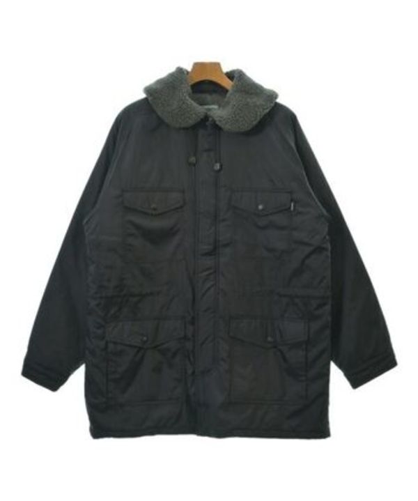 STUSSY ダウンジャケット/ダウンベスト 紺xグレー 3300125N0041