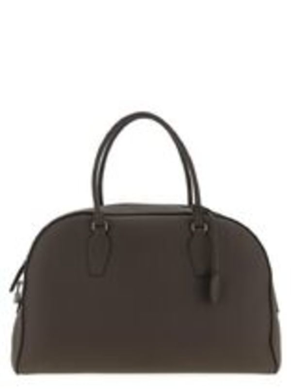 【関税・送料無料】The Row ブラウン India 15.75 レザー バッグ