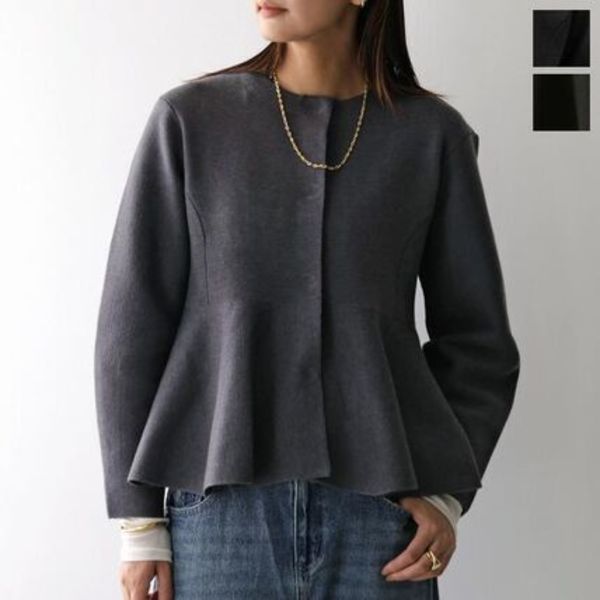 MARILYN MOON ジャケット milanorib peplum jacket 4254-115