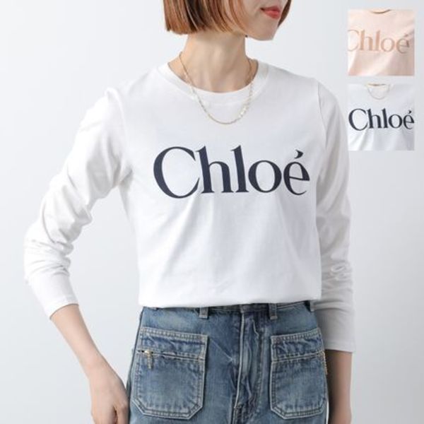 Chloe Kids 長袖Tシャツ C20650 ロゴT クルーネック