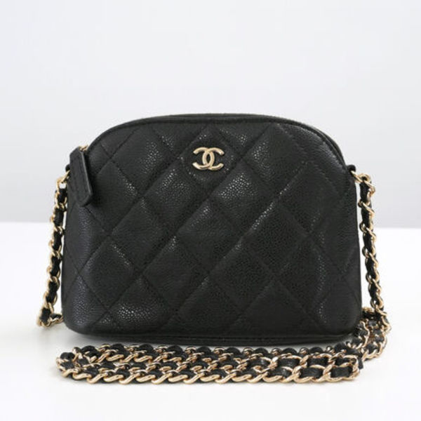 【新品同様・1点限り】CHANEL キャビアスキン チェーンバッグ
