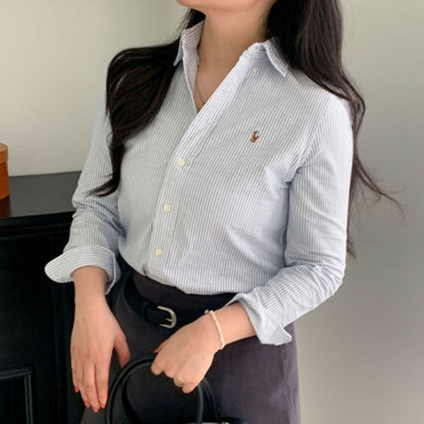 【Polo】オックスフォードストライプシャツ