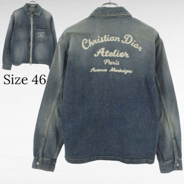DIOR バックロゴジップアップデニムジャケット