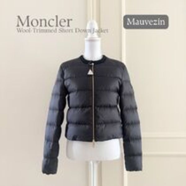 Moncler★Mauvezin ウールトリム ショートダウンジャケット