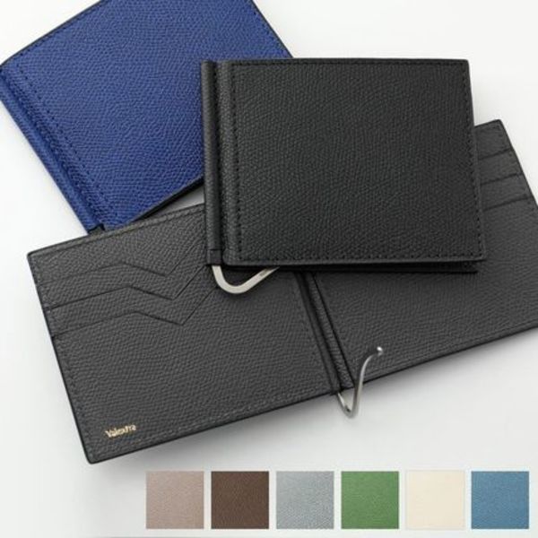 Valextra つ折り財布 V0L80 028 マネークリップ付き