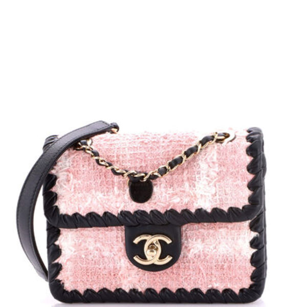 シャネル マイオウンフレームフラップツイードカーフスキンミニ