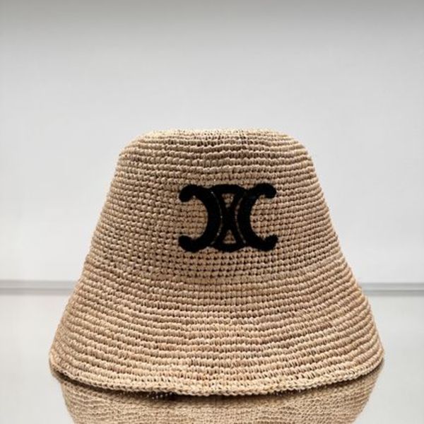【CELINE】トリオンフ バケットハット / ラフィア ナチュラル