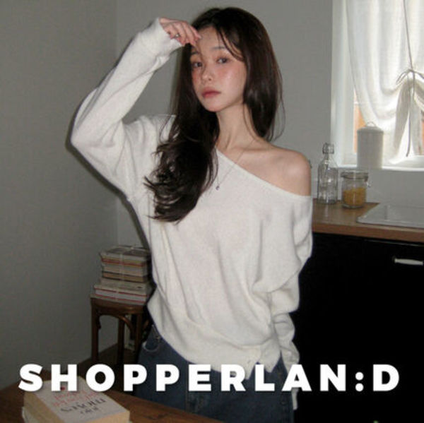 2WAY Button Slit One Shoulder Knit (3color)