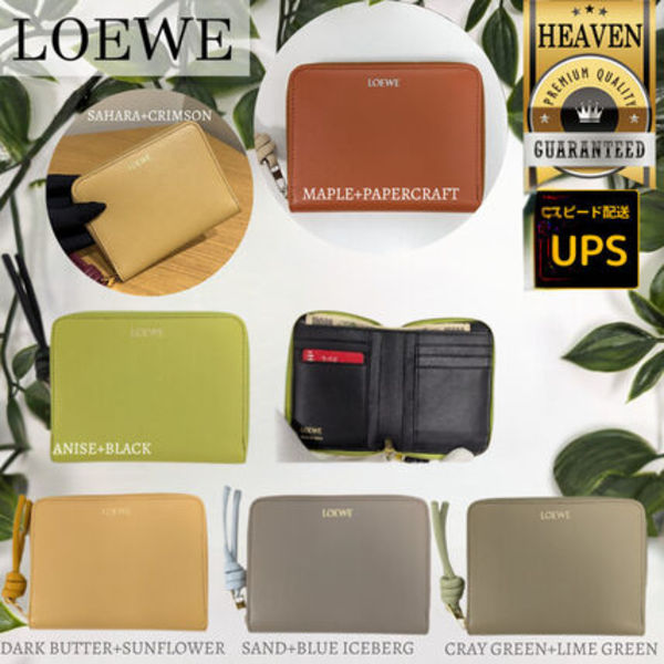 6万取引突破★UPS速達便利用【LOEWE】CEM1CWZX01_折りたたみ財布