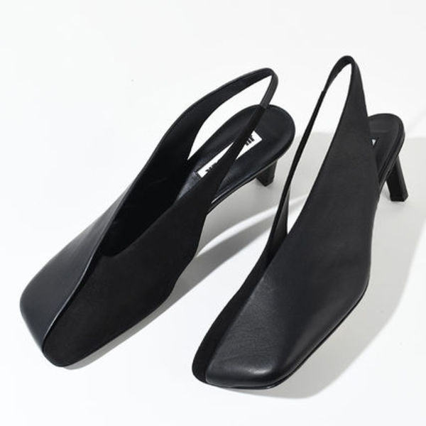 【国内即発】JILSANDER スクエアトゥ レザーパンプス