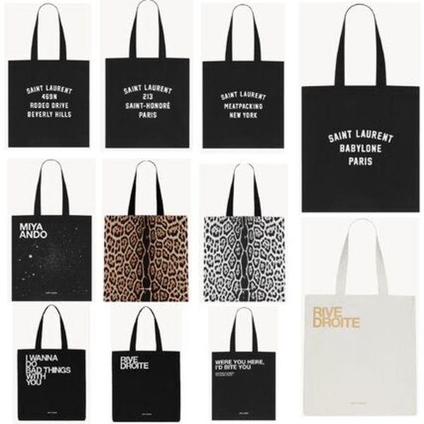 【SAINT LAURENT】コットン ロゴ入り トートバッグ