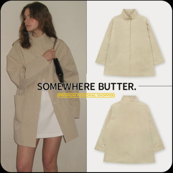 [SOMEWHERE BUTTER]★25SS★韓国人気★Breeze Half Trench Coat