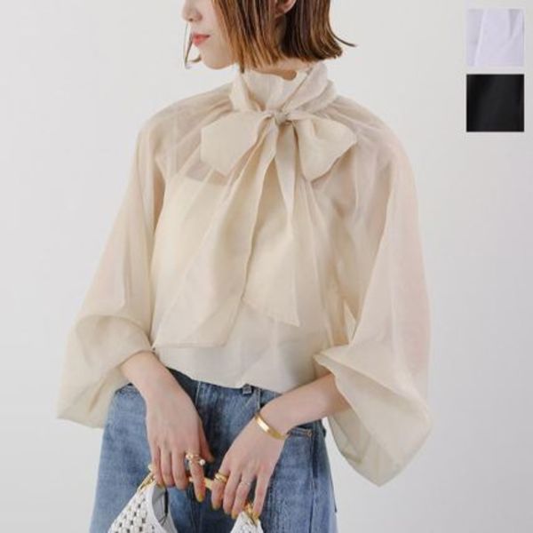 anana ブラウス a51-030 シアー リボン