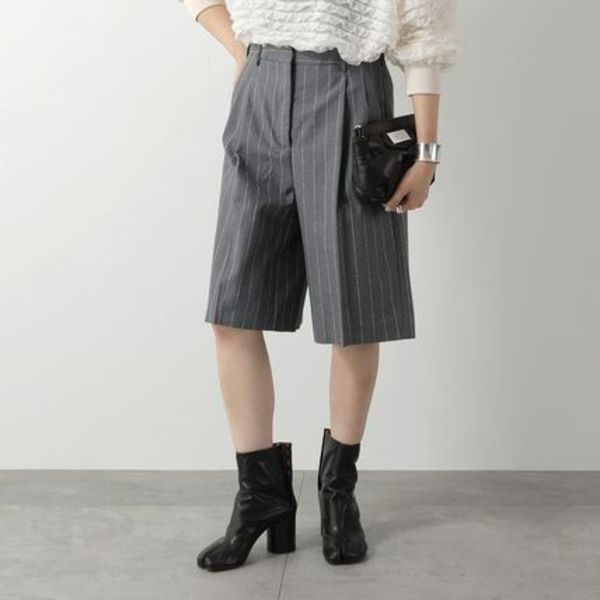 Semicouture ハーフパンツ ELLEN Y4SG04 ピンストライプ