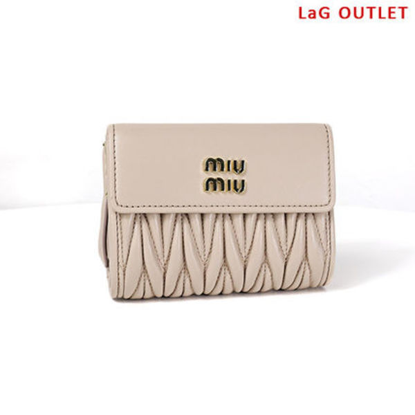 【LaGアウトレット】miumiu マテラッセ ミニ財布 革 5ML002_2FPP