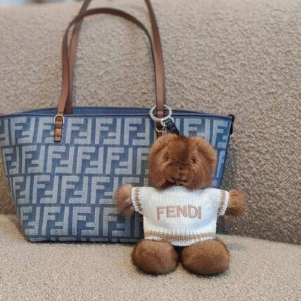 【FENDI】ミンクファー&ニット テディベア ジュニアチャーム