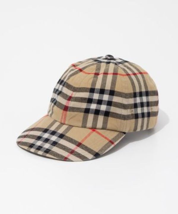 BURBERRY 8075641 チェックコットン ベースボールキャップ