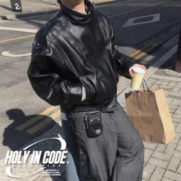 No.1623 high neck leather JK