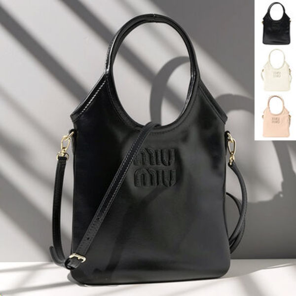 MIU MIU ハンドバッグ アイビー ミニ ソフトレザー 縦型