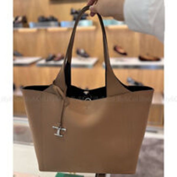 TOD'S(トッズ)☆Tタイムレス ダブルハンドルレザーバッグ