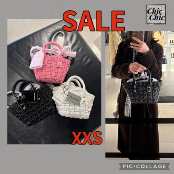 SALE!!【BALENCIAGA】678028 2IE3Y BISTRO バスケットバッグ XXS