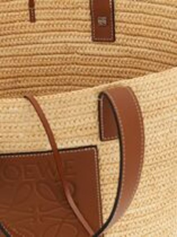 LOEWE エレファント バスケットバッグ (ラフィア&カーフ)