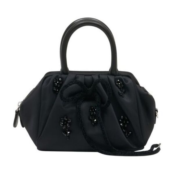 Mini Gathered Top Handle Bag W/ Emb - Simone Rocha - Synthet