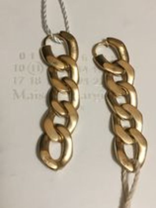 MAISON MARGIELA Chain-link Sterling Silver Earrings 11ロゴ