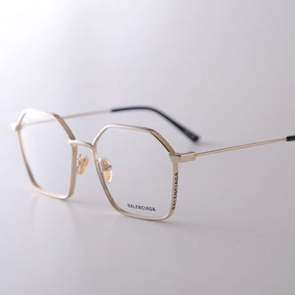 BALENCIAGA メガネ BB0198O ポリゴン型 メタルフレーム
