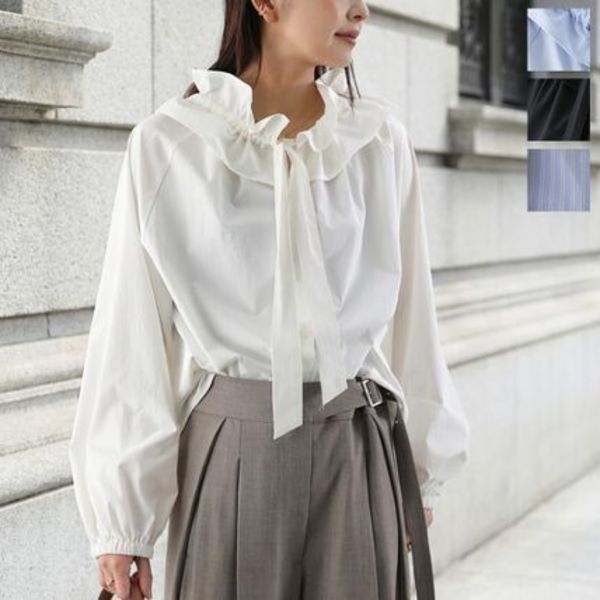 CLOCHE ブラウス 85013 85018 リボン フリル シャツ