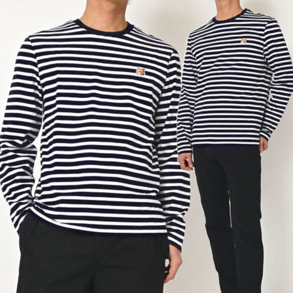 MAISON KITSUNE ボーダー マリン Tシャツ LM00105KJ0044