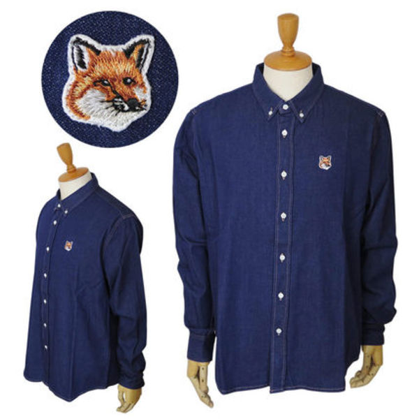 【国内発送】メゾンキツネ シャツ 長袖 フォックスヘッド