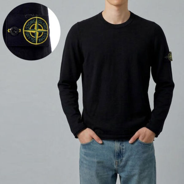 関税負担なし☆STONE ISLAND  バッジクルーネックニット