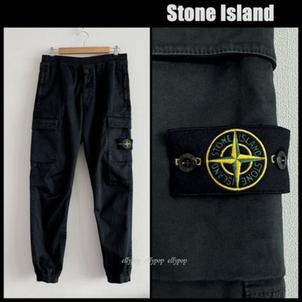 Stone Island ストレッチ カーゴパンツ ブラック 7915313L1A0129
