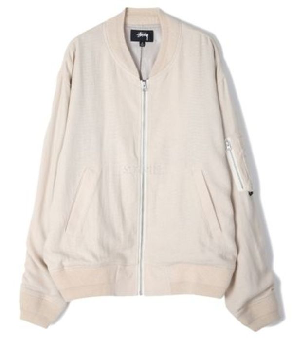 STUSSY|JACKETS (LINEN BEACH BOMBER (115703 NATURAL))