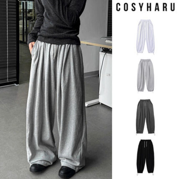 【COSYHARU】Super Wide 4-Tuck Training Pants