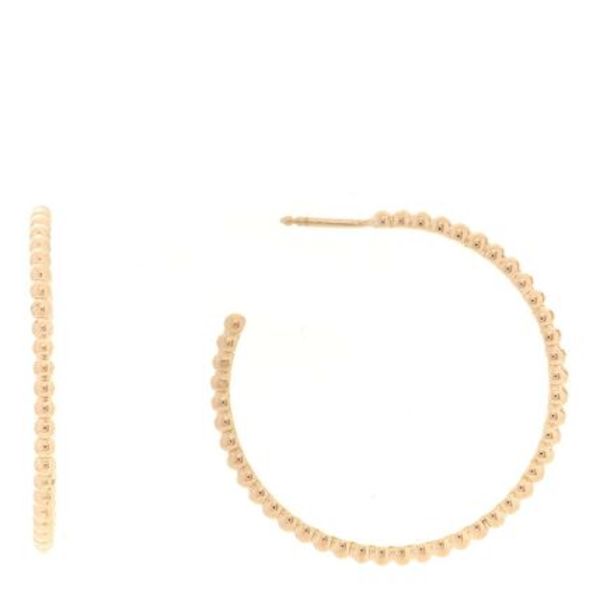 国内発送スモール パーリー フープ イヤリング