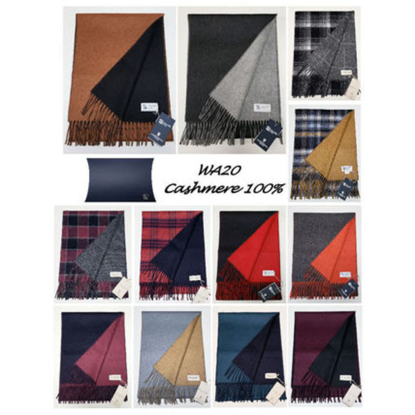 ジョンストンズ カシミア リバーシブルマフラー◇WA20◇国内発送