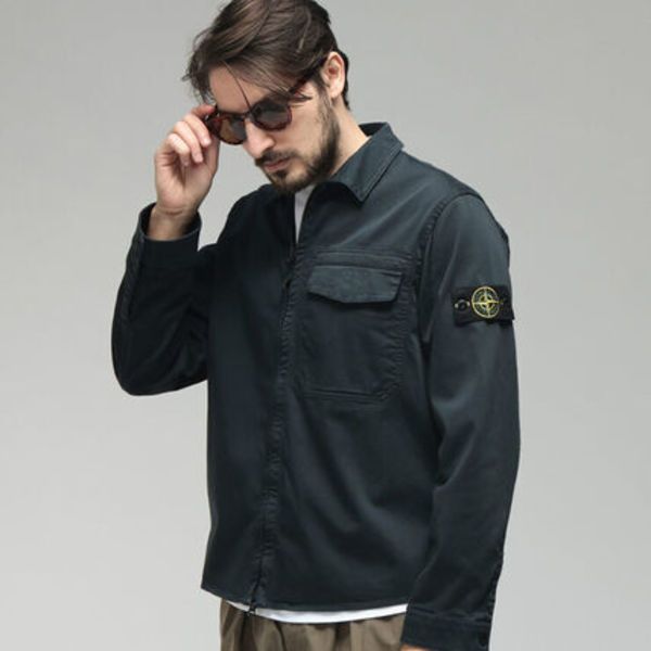 STONE ISLAND フルジップシャツジャケット