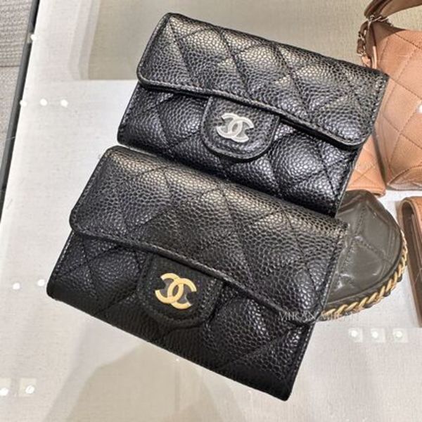 【CHANEL】キャビアスキン カードケースAP0214 Y01864