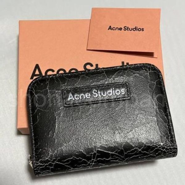 【関税込】◆ACNE STUDIOS アクネ◆ロゴ レザー カードケース