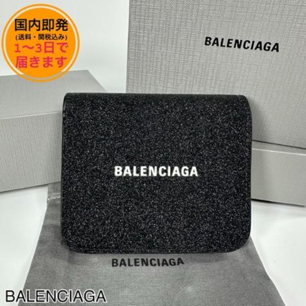 【国内即発】BALENCIAGA/CASH/フラップ/小銭入れ付二つ折り財布