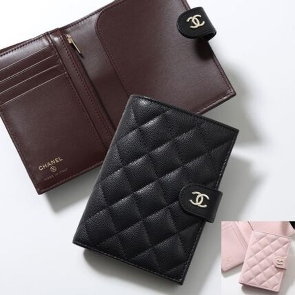 CHANEL 二つ折り財布 AP3791 B10583 パスポートケース