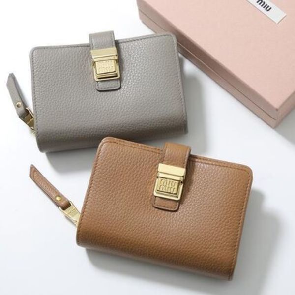MIUMIU 二つ折り財布 5ML053 2F8V レザー