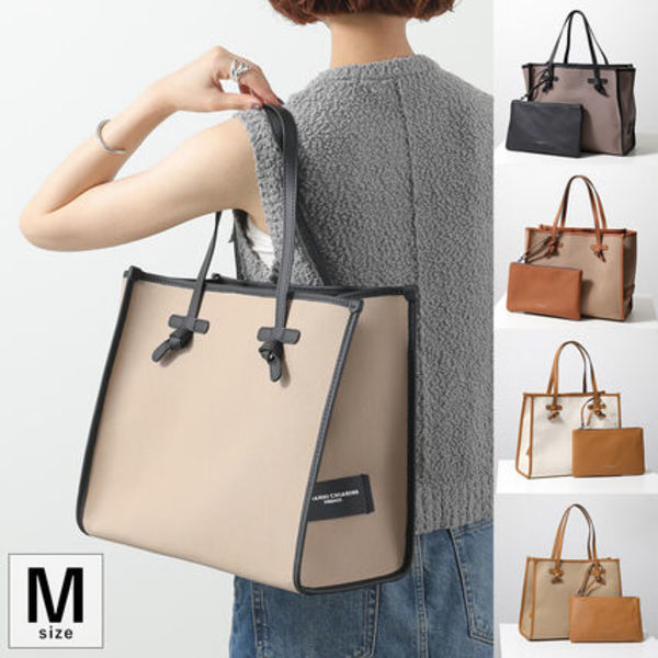 GIANNI CHIARINI トートバッグ BS 6850 CNV-SE ポーチ付き 鞄