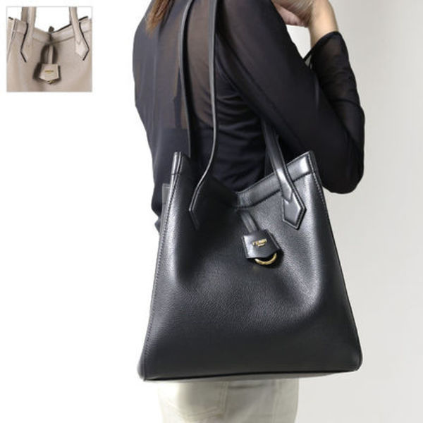 FENDI トートバッグ バケットバッグ ロゴ レザー 8BH414 APZA