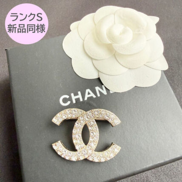 【新品同様】CHANEL ココマーク クリスタルブローチ 21年製